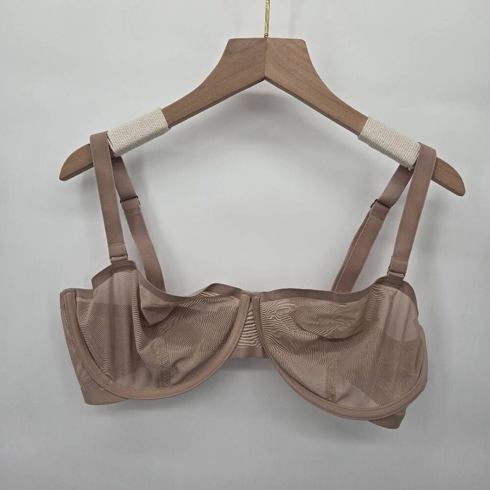 Cuup The Balconette Bra Size 34E Mesh Beige